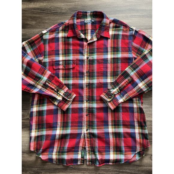 Vintage 80s Polo Ralph Lauren PRLco Flannel Hiking Skiing Mountain Climbing 3XLT - Picture 1 of 15